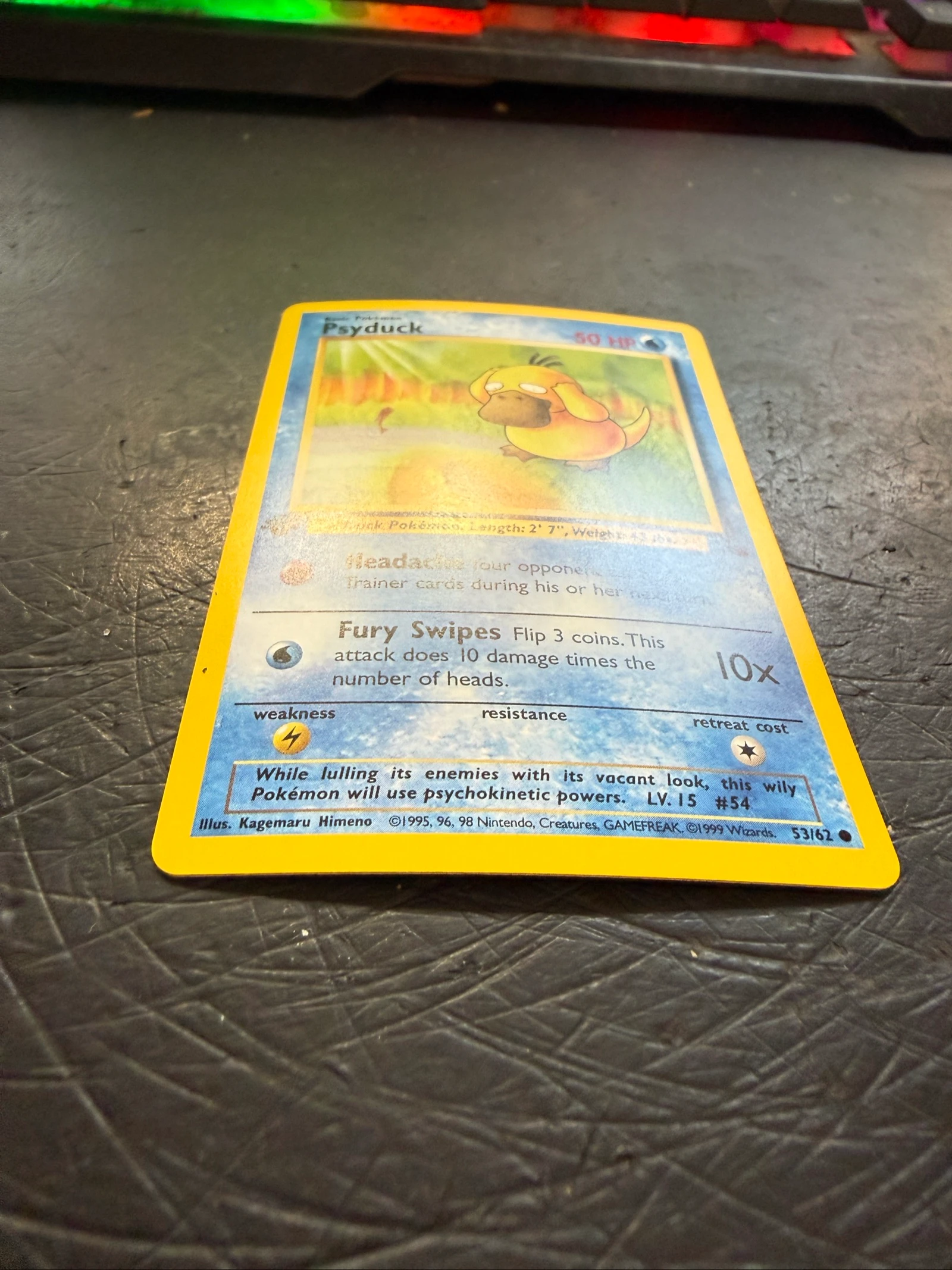 Pokemon psyduck fossil First Edition letter – photo 3